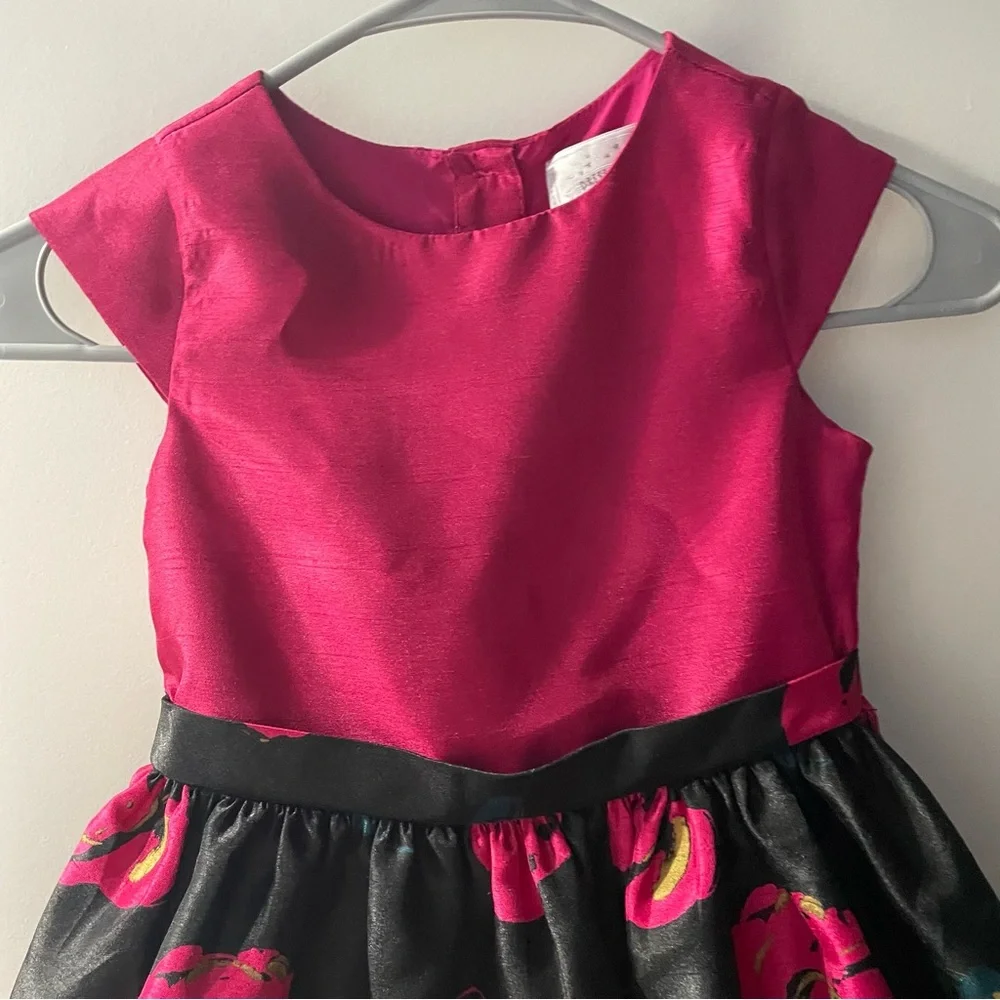 Gymboree Pink and Black Floral Dress